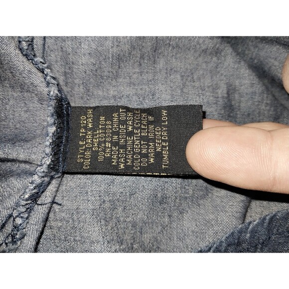 Ci Sono Denim Collection Button Down Chambray Shirt Dress Size Large - Picture 6 of 6